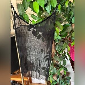 Express Black Sheer Top